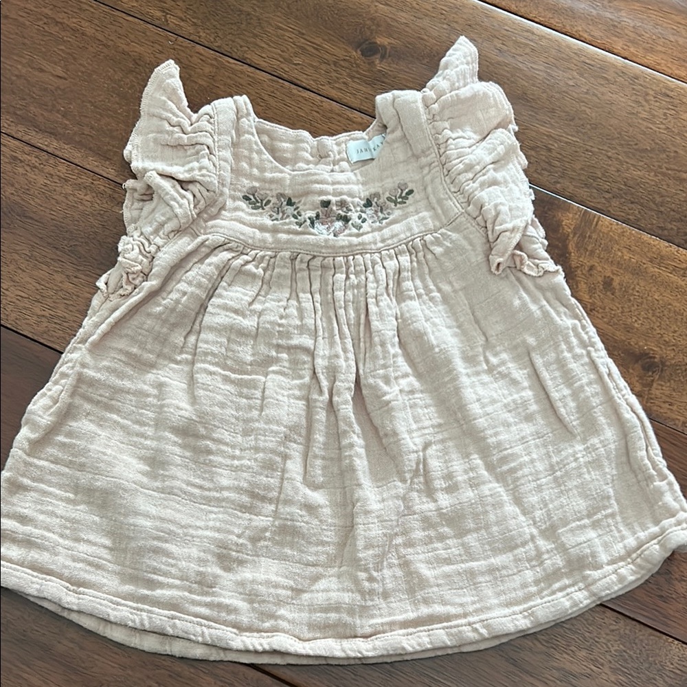 Jamie Kay 2T Pink Dress with Floral Embroidery